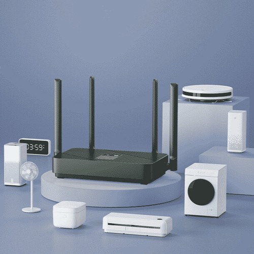 Routeur intelligent maille WiFi 6 Gigabit double bande AX1800 Mi gestion des applications domestiques QoS - Photo 1/7