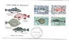 1972 SAINT-PIERRE ET MIQUELON,FRANCE, FIRST DAY COVER 4 STAMPS FISH SERIES