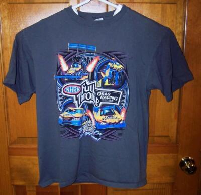 NHRA 'Go Full Throttle Or Go Home' Drag Racing Series 2009 Tour SS T-Shirt -Sz L