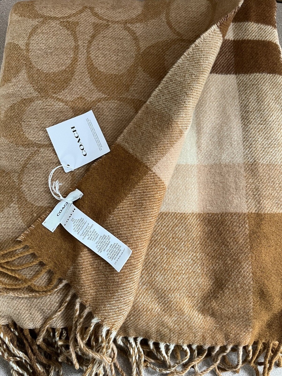 Coach Reversible Signature Wool Polyamide Cape Natural C6419 | eBay