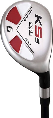 Majek Golf +1'' than Std, Big Tall Men's #6 Hybrid Regular ''R'' Flex Utility Club