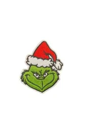 Grinch Christmas Patch, Iron On/Sew On