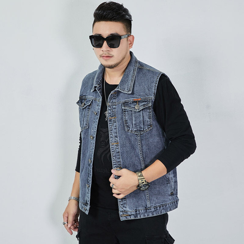 Men Vest Waistcoat Denim Vest Men's Jacket Jeans Jacket Men Vest Summer
