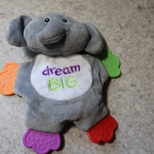 Cribmates Elephant Doll  "Dream Big" Baby Teether Crinkle Toy 