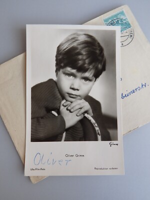 Autogramm Oliver Grimm als Kind deutscher Schauspieler 1955 (82331)