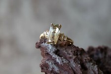AAA Turkizite & Diamond 18k Gold Ring