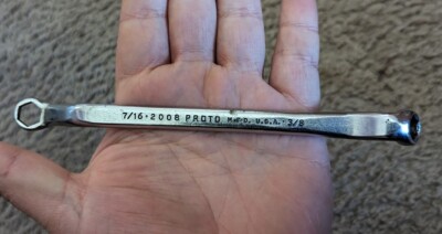 PROTO TOOLS 7/16'' x 3/8  USA 2008 Double Offset Box End Brake Wrench