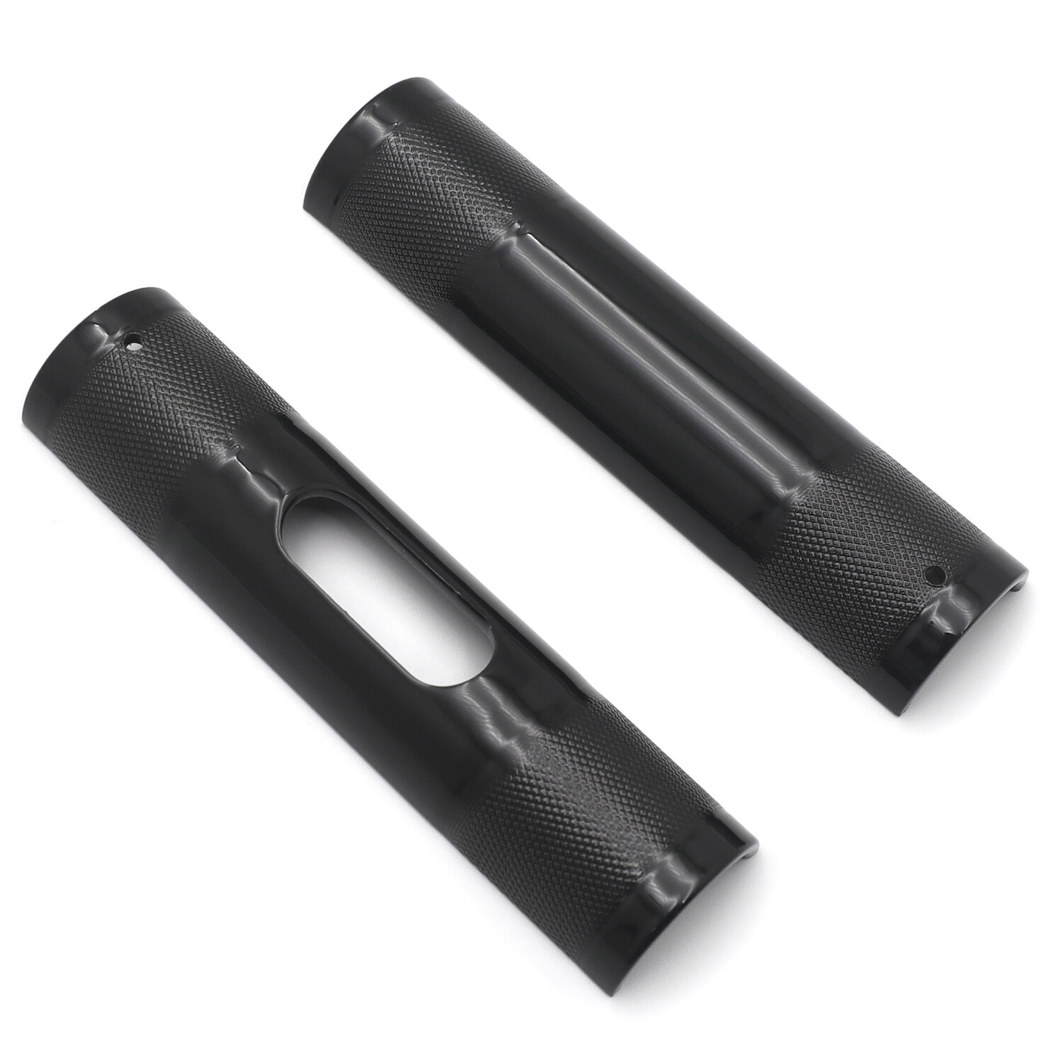 Black Knurled Handlebar Riser Adapter 1" to 1.25" 11/4" For Harley 1