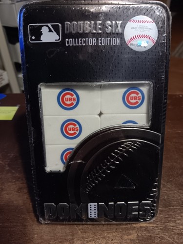 Juego de dominó Chicago Cubs con licencia oficial con caja TIN - Imagen 3 de 5