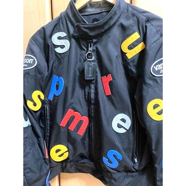Veste Supreme x Vanson Leather Letters Cordura 2020 SS20 taille S noir