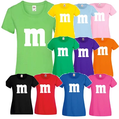 Sexy Damen & Unisex T-Shirts Kostüm für M&M Fans Karneval Shirts Gruppenkostüm