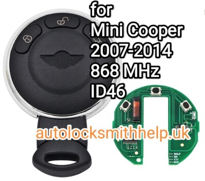  3 Tasten Fernbedienung Schlüsselanhänger 868MHz für BMW Mini Cooper 2007-14 KR55WK49333