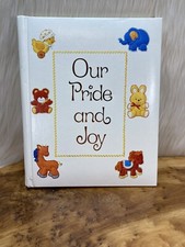 VTG Carlton Cards Baby Memory Book Country Quilted Animals  Our Pride and Joy  