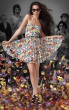 Heart dress, floral pattern, salt warehouses size M