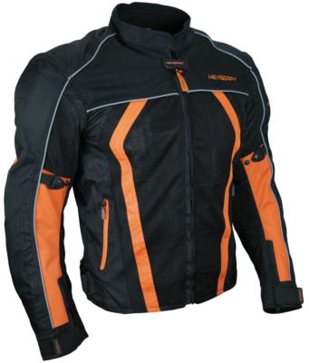 Sommer Motorradjacke Airmesh Motorrad Jacke Schwarz Orange M L