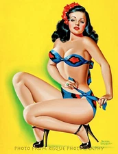 Woman Tropical Bikini 8.5x11" Photo Print Driben Classic Fashion Pinup Fine Art