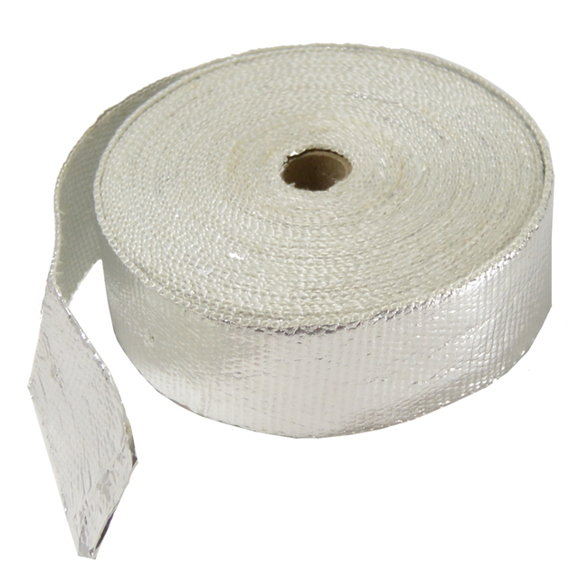 2" 25Ft Aluminum Premium Fiberglass Header Pipe Thermal Exhaust Heat