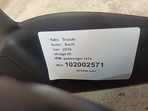 Suzuki Swift MK3 2017-2023 Folding Wing Mirror Passenger Side Front Black ZMV - 第 7/7 張圖片