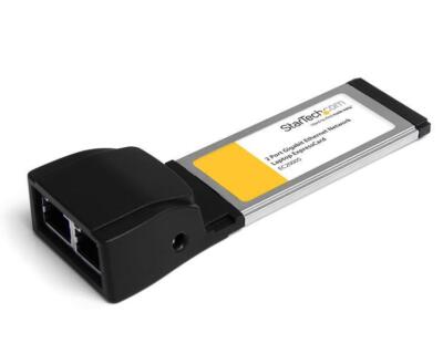 Carte Réseau ExpressCard Gigabit Ethernet Startech EC2000S - Double Port - NEUF