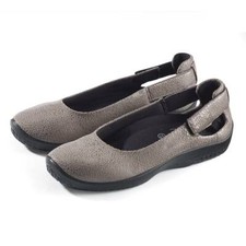 Arcopedico Women's Crackle Texture Flat Grey/Blue