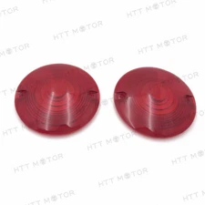 Red Flat Turn Signal Lens Cover Top For 86-12 Harley Electra Glide Tour Glide