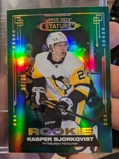 Kasper Bjorkqvist 2021-22 UD Stature Rookie #110 Green Photo Variation /66