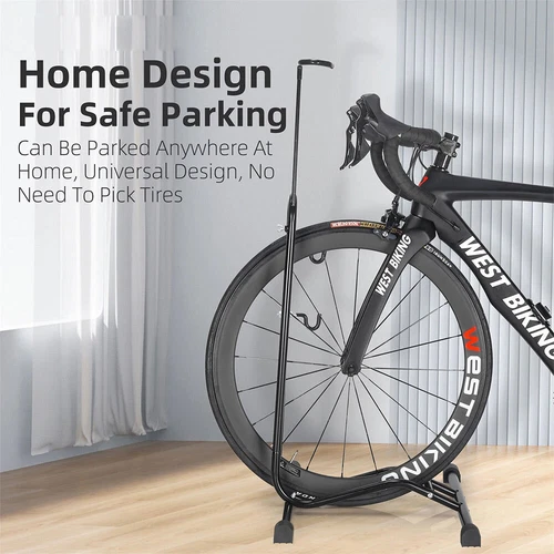 Upright Bike Stand Premium Vertical Adjustable Bicycle Floor Parking Rack Stand - Picture 7 of 12