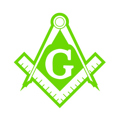 Masonic Freemason Compass Square Mason Emblem Vinyl Decal Sticker Freemason