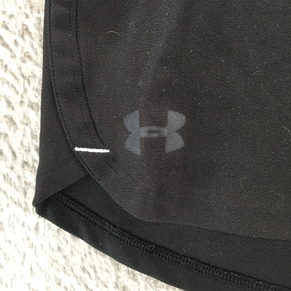 Under Armour Athletic Sports Sweat Shorts Womens 31x2 Black Drawstring Mid Rise - Image 3 of 4