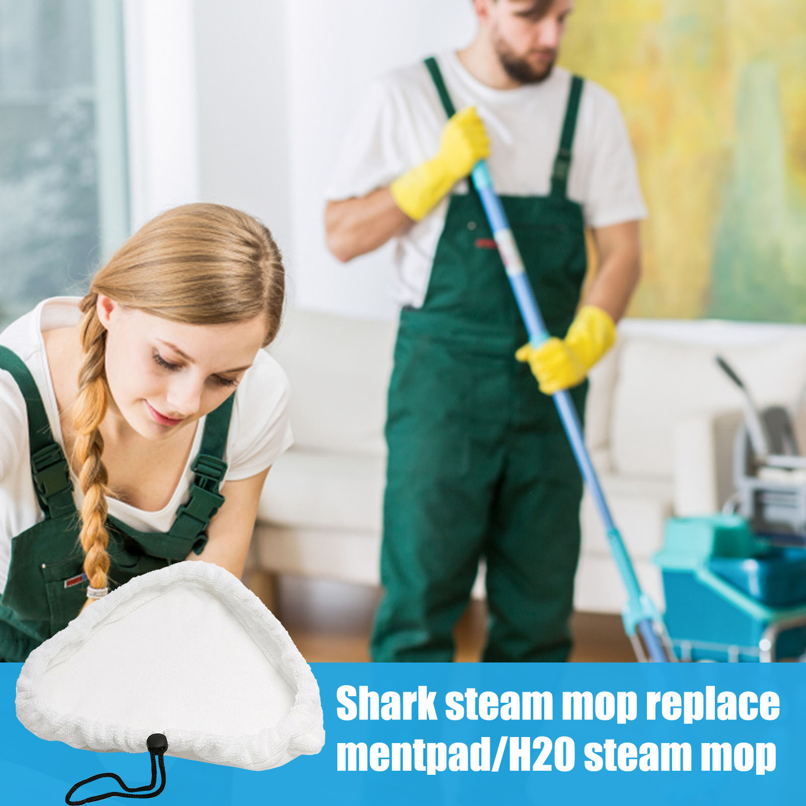 Washable H20 Steam Mop Pads Replacement Mop Reusable Microfiber