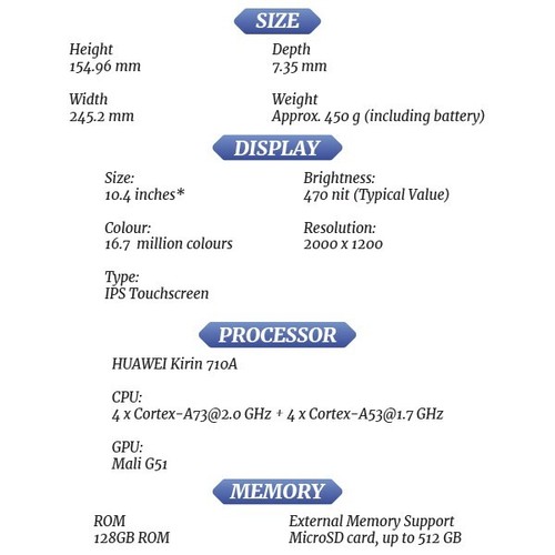 (WiFi) Hwei MatePad 2022 4GB+128GB Matte Grey Octa Core Android PC Tablet(New) - Picture 6 of 9