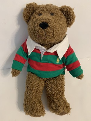 Vintage Polo Ralph Lauren Teddy Bear Brown Plush 2005 Red Green Polo Shirt  | eBay