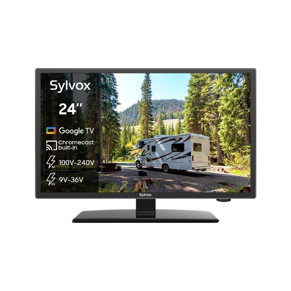 Sylvox 24'' Smart RV TV 12 Volt TV for RVs 1080P FHD RV Camper DC/AC Power 9-32V