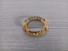 Vintage Gold-Tone Oval Flower Detail Costume Jewelry Pin Brooch