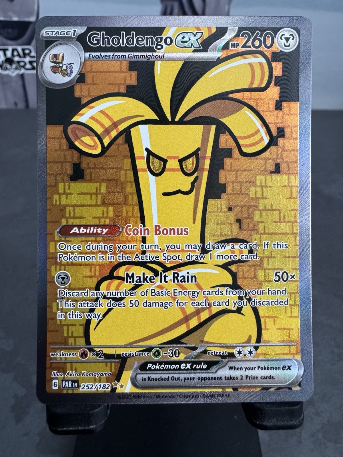 Gholdengo ex 252/182 Paradox Rift Near Mint
