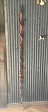 Hand Made Wood Walking Stick 55" Tall