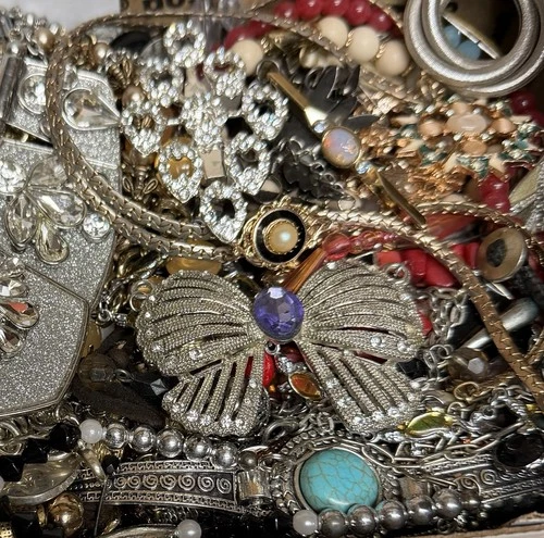 Vintage & Modern Some Signed Costume Jewelry Lot Full Small Priority Box # 92