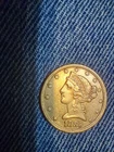 Gold 1885 Coronet Head $5 Liberty Head Gold Half Eagle 8.3 grams NICE!!!!