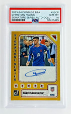 2023 Donruss FIFA Christian Pulisic Signature Series Gold Auto /10 PSA 10 USMNT