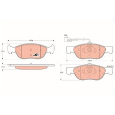 Satz Bremsbeläge Bremsklötze vorne für Fiat Bravo 1 182 Marea 185 | 24585700