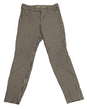 Old Navy Pixie Skinny Black White Houndstooth Chino Pants 2 Womens Pockets