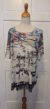 Ali Miles Short Sleeve Shirt Large Multicolor