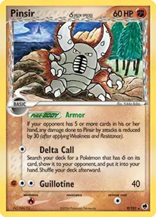 Pinsir (Delta Species) - 9/101 - Pokemon Dragon Frontiers Holo Card NM