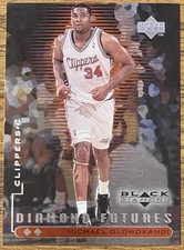 Michael Olowokandi 1998-99 Upper Deck Black Diamond Rookie Card #91 NBA RC /2500. rookie card picture