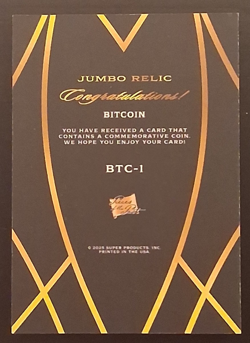 25 Pieces of the Past One Time Series 1 Bitcoin Jumbo Relic BTC-1 | eBay