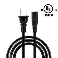 UL 2 Prong Power Cord for HP OfficeJet Pro 8125e 405T6A B1H All-in-One Printer
