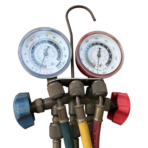 JB Industries HVAC Manifold Gauge Set R-12 R-22 R-502 Brass Made in USA
