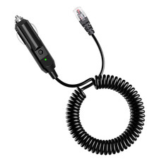 Radar Detector Power Cord 12V Cigarette Lighter Adapter - Coiled Charging Cable