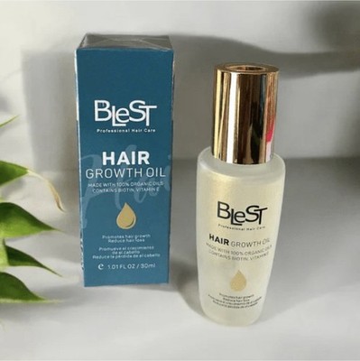 BleST Hair Growth Oil 1.01 fl oz 30ml Biotin Vitamin E 100% Vegan Cruelty-Free