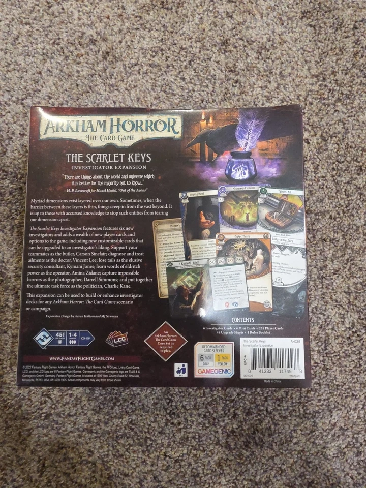 Arkham Horror Card Game Scarlet Keys Investigators Expansion New Sealed FFG - Image 2 of 4